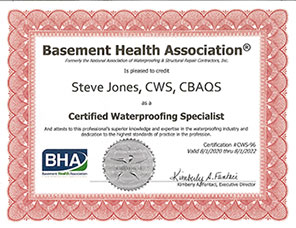 BHA Certified Waterproofing Specialist